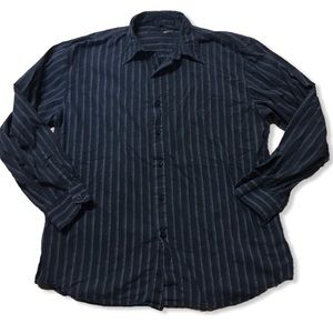 Point X Men’s Long Sleeve Button Up Shirt 100% Cotton Size Large